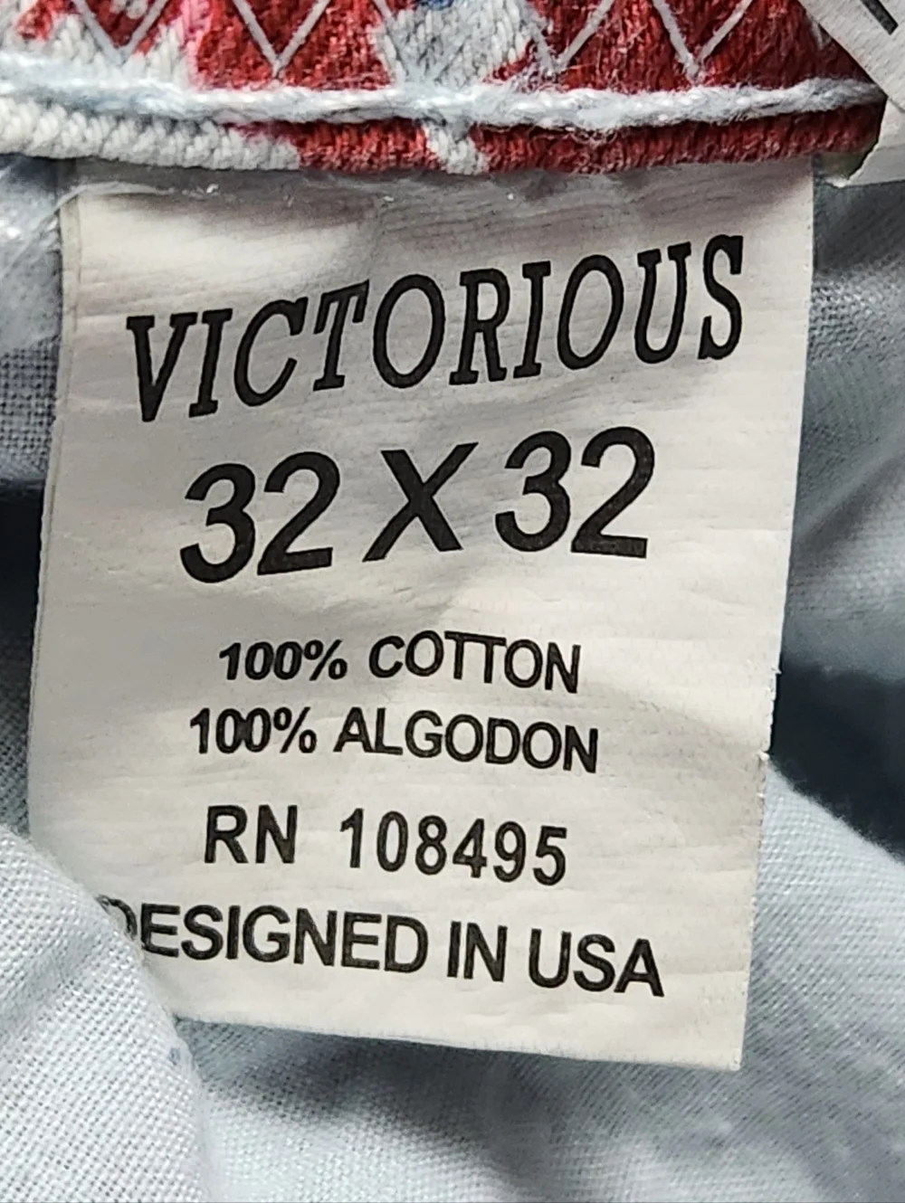 Victorious NWT DL196 Floral Patch Distressed Denim Blue Jeans Mens Size 32 x 32